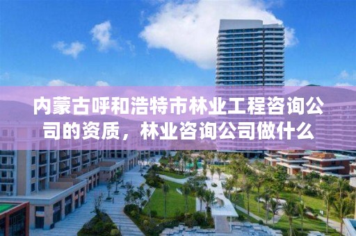 内蒙古呼和浩特市林业工程咨询公司的资质，林业咨询公司做什么