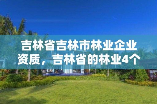 吉林省吉林市林业企业资质，吉林省的林业4个经营局