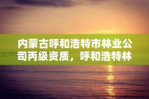 内蒙古呼和浩特市林业公司丙级资质，呼和浩特林业和草原局地址