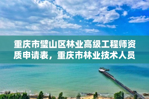 重庆市璧山区林业高级工程师资质申请表，重庆市林业技术人员职称