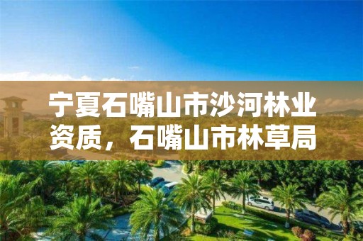 宁夏石嘴山市沙河林业资质，石嘴山市林草局