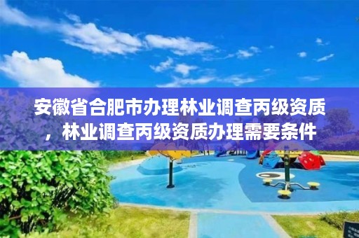 安徽省合肥市办理林业调查丙级资质，林业调查丙级资质办理需要条件