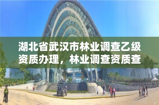 湖北省武汉市林业调查乙级资质办理，林业调查资质查询