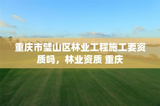 重庆市璧山区林业工程施工要资质吗，林业资质 重庆