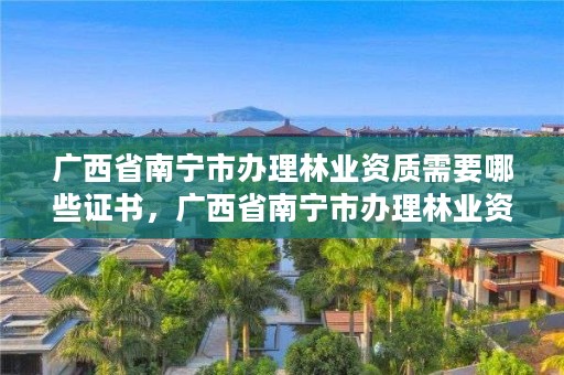 广西省南宁市办理林业资质需要哪些证书，广西省南宁市办理林业资质需要哪些证书呢