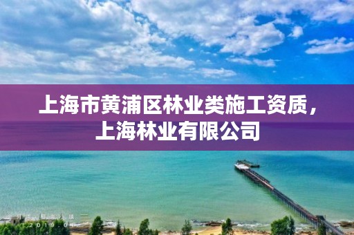 上海市黄浦区林业类施工资质，上海林业有限公司