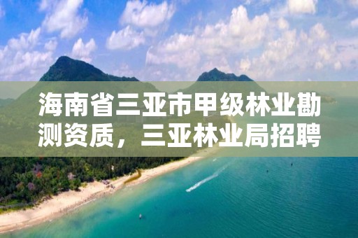 海南省三亚市甲级林业勘测资质，三亚林业局招聘