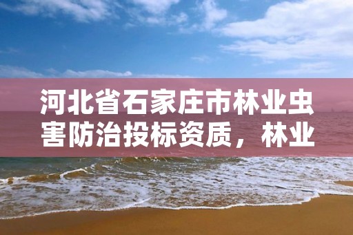 河北省石家庄市林业虫害防治投标资质，林业害虫防治创新联盟