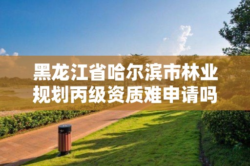 黑龙江省哈尔滨市林业规划丙级资质难申请吗，林业丙级资质办理条件