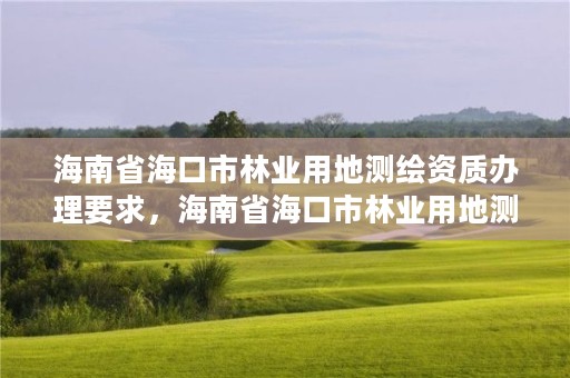 海南省海口市林业用地测绘资质办理要求，海南省海口市林业用地测绘资质办理要求