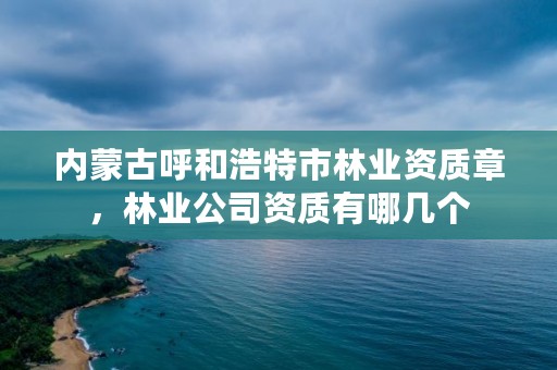 内蒙古呼和浩特市林业资质章，林业公司资质有哪几个