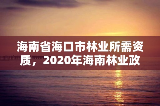 海南省海口市林业所需资质，2020年海南林业政策