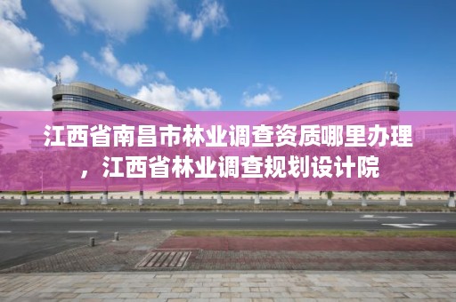 江西省南昌市林业调查资质哪里办理，江西省林业调查规划设计院