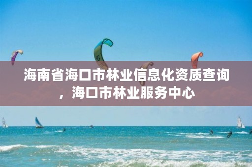 海南省海口市林业信息化资质查询，海口市林业服务中心