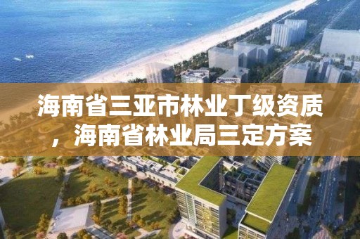 海南省三亚市林业丁级资质，海南省林业局三定方案