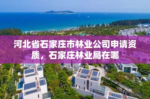 河北省石家庄市林业公司申请资质，石家庄林业局在哪