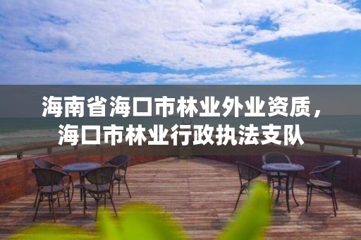 海南省海口市林业外业资质，海口市林业行政执法支队