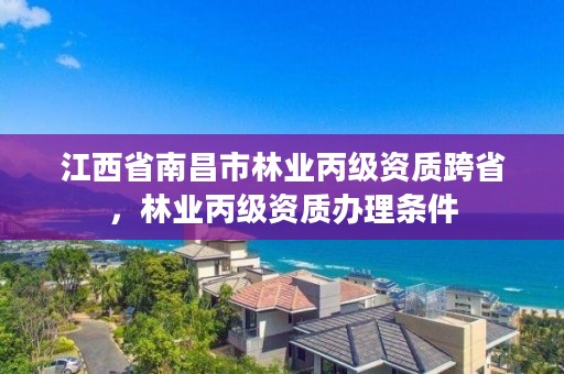 江西省南昌市林业丙级资质跨省，林业丙级资质办理条件