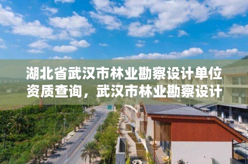 湖北省武汉市林业勘察设计单位资质查询，武汉市林业勘察设计院