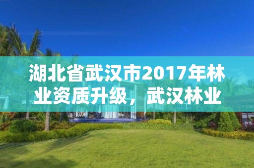 湖北省武汉市2017年林业资质升级，武汉林业厅