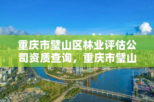 重庆市璧山区林业评估公司资质查询，重庆市璧山区林业评估公司资质查询网