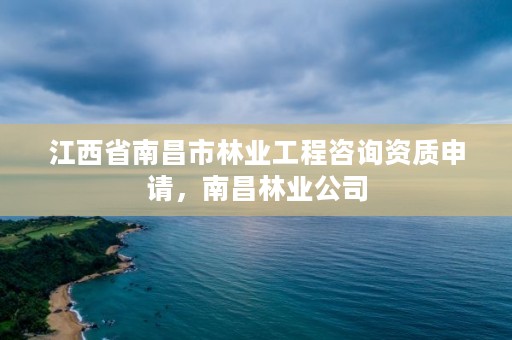 江西省南昌市林业工程咨询资质申请，南昌林业公司