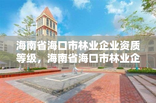 海南省海口市林业企业资质等级，海南省海口市林业企业资质等级是多少