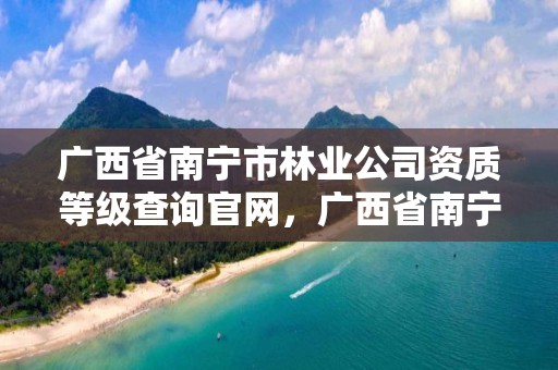 广西省南宁市林业公司资质等级查询官网，广西省南宁市林业公司资质等级查询官网