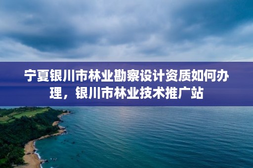 宁夏银川市林业勘察设计资质如何办理，银川市林业技术推广站