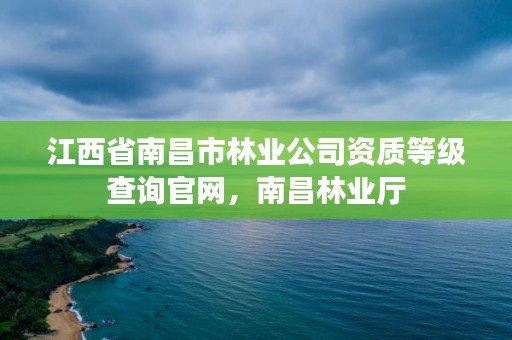 江西省南昌市林业公司资质等级查询官网，南昌林业厅