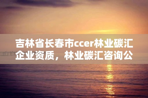 吉林省长春市ccer林业碳汇企业资质，林业碳汇咨询公司