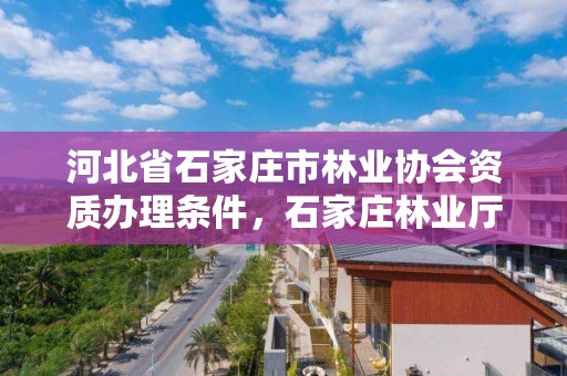 河北省石家庄市林业协会资质办理条件，石家庄林业厅