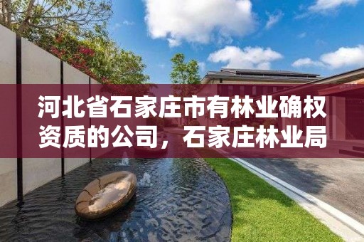 河北省石家庄市有林业确权资质的公司，石家庄林业局在哪