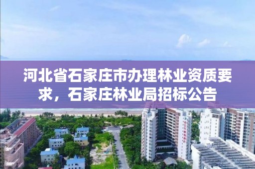 河北省石家庄市办理林业资质要求，石家庄林业局招标公告