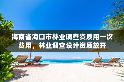 海南省海口市林业调查资质用一次费用，林业调查设计资质放开