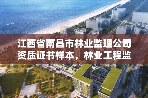 江西省南昌市林业监理公司资质证书样本，林业工程监理资质