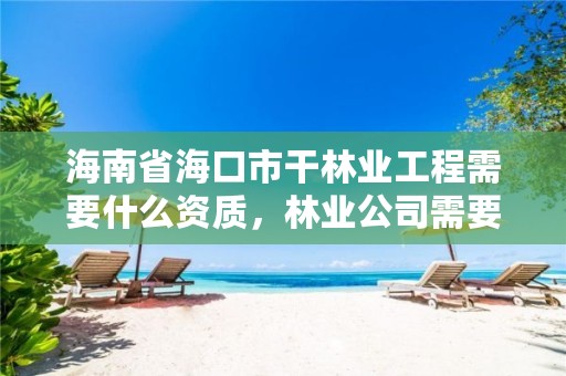 海南省海口市干林业工程需要什么资质，林业公司需要什么资质