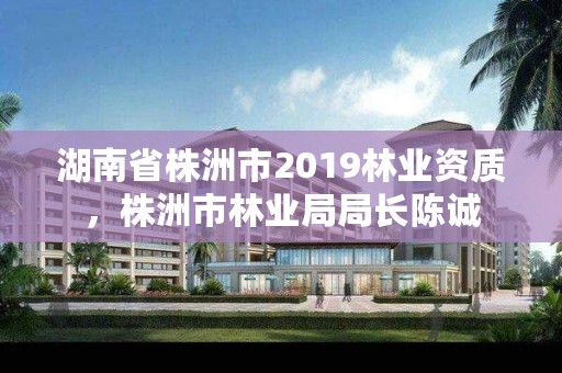 湖南省株洲市2019林业资质，株洲市林业局局长陈诚