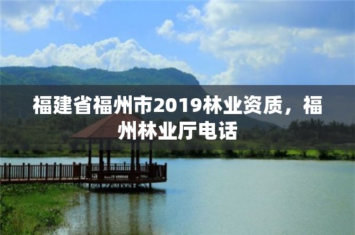 福建省福州市2019林业资质，福州林业厅电话