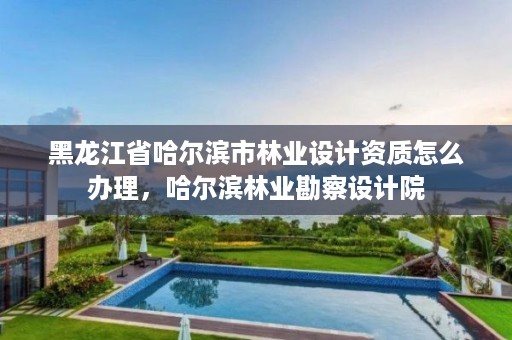 黑龙江省哈尔滨市林业设计资质怎么办理，哈尔滨林业勘察设计院