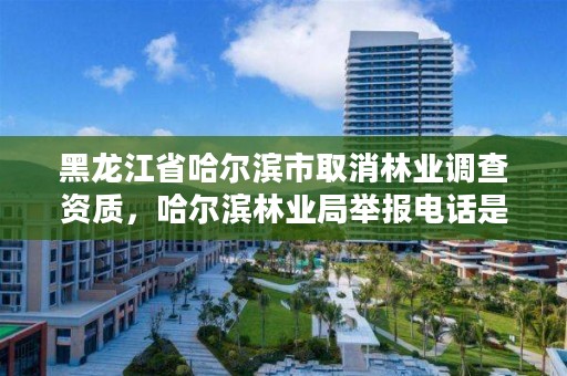 黑龙江省哈尔滨市取消林业调查资质，哈尔滨林业局举报电话是多少