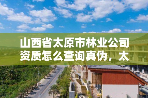 山西省太原市林业公司资质怎么查询真伪，太原林业局在哪里