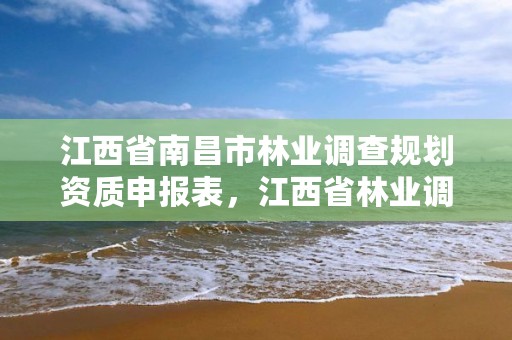 江西省南昌市林业调查规划资质申报表，江西省林业调查规划设计资质管理办法