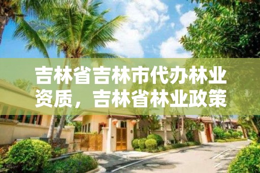 吉林省吉林市代办林业资质，吉林省林业政策