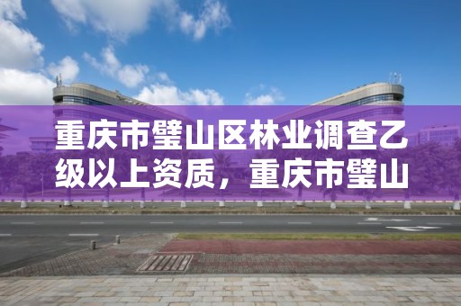 重庆市璧山区林业调查乙级以上资质，重庆市璧山区林业调查乙级以上资质企业名单