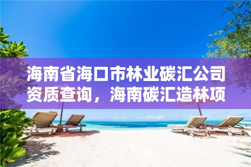 海南省海口市林业碳汇公司资质查询，海南碳汇造林项目