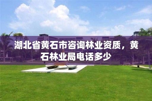 湖北省黄石市咨询林业资质，黄石林业局电话多少