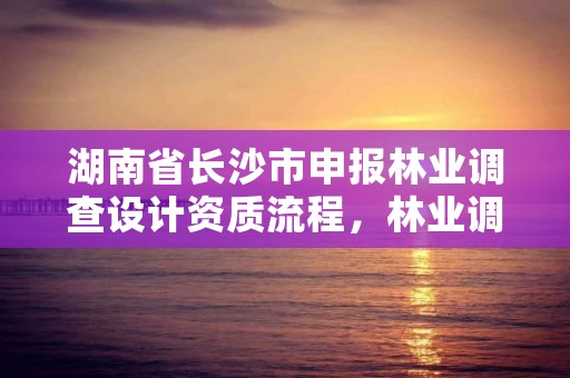 湖南省长沙市申报林业调查设计资质流程，林业调查规划设计资质管理办法