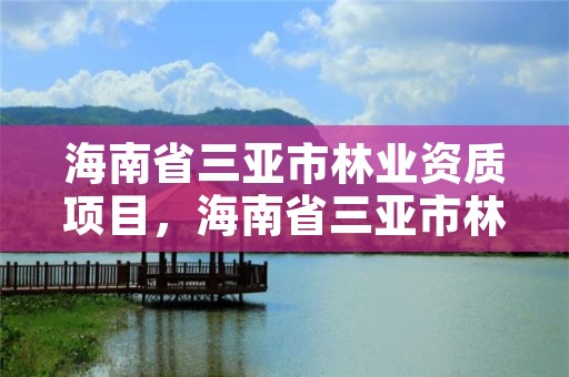 海南省三亚市林业资质项目，海南省三亚市林业资质项目名单