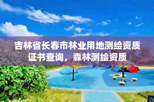 吉林省长春市林业用地测绘资质证书查询，森林测绘资质